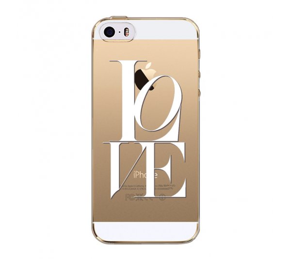 Kryt LOVE iPhone 5/5S/SE - biely